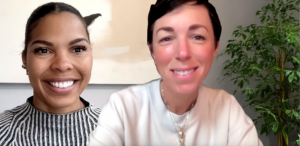 Photo of Kayla Jeter and Anne Wintroub smiling at the camera