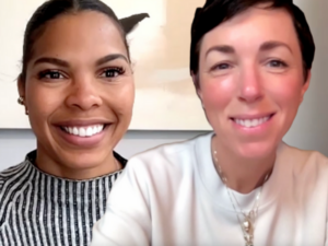Photo of Kayla Jeter and Anne Wintroub smiling at the camera